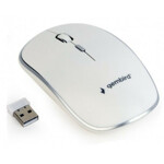 59979b33eef540c6522b611f4ad6472d MUSW-4B-01-W Gembird Bezicni mis 2,4GHz opticki USB 800-1600Dpi white 115mm, visina-30mm