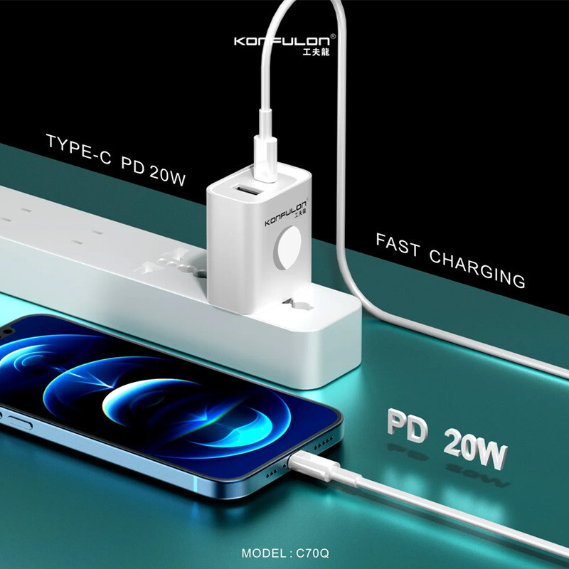 c53695b40e23a983295958e91ec88dfb Kucni punjac LDNIO A1204Q Quick Charge 3.0 USB 5V 2.4A sa type C kablom beli