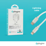 80dc951e61ad2f2b7250b1472dc32a68 Kucni punjac Pluginn PI-D61S, PD3.0, PPS, 20W sa PD iPhone lightning kablom beli CE