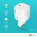 e092a86836e1751a5ff30fd4d6a81c94 Kucni punjac Pluginn PI-D61S, PD3.0, PPS, 20W sa PD iPhone lightning kablom beli CE