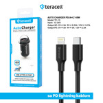 aea9b5ee1899d5d87073d7d345b07220 Auto punjac Teracell Evolution TC-13 PD 30W + USB QC3.0 18W, 48W (total) sa PD Lightning kablom crni