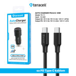 cdee15aca359c72b880db51912bb73cb Auto punjac Teracell Evolution TC-11 PD 22.5W + USB QC3.0 20W, 45W (total) sa PD Type C kablom crni