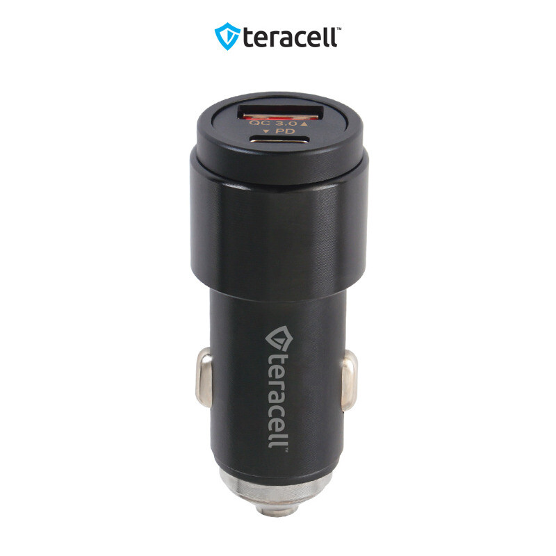 fbe89a44060d6153d55139244737b4c6 Auto punjac Teracell Evolution TC-11 PD 22.5W + USB QC3.0 20W, 45W (total) sa Type C kablom crni
