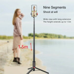 9b542163b3d14287b0d923e9c89bae56 Selfie stick M18 + tripod beli/srebrni