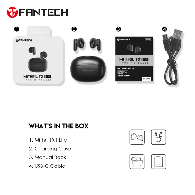 93d4ba7175f9f59a05ab633c382481c4 Bluetooth slusalice Fantech TX1 Lite Mithril bez