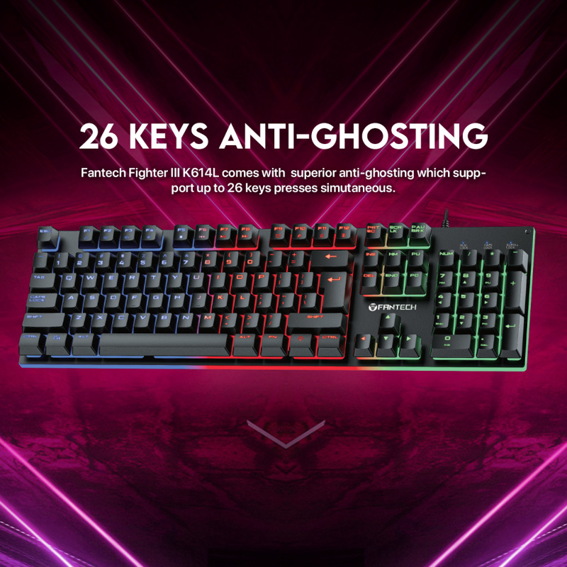 e1b2d645c4a829db60a59b630f9f31e4 Tastatura Gaming Fantech K614L Fighter II crna