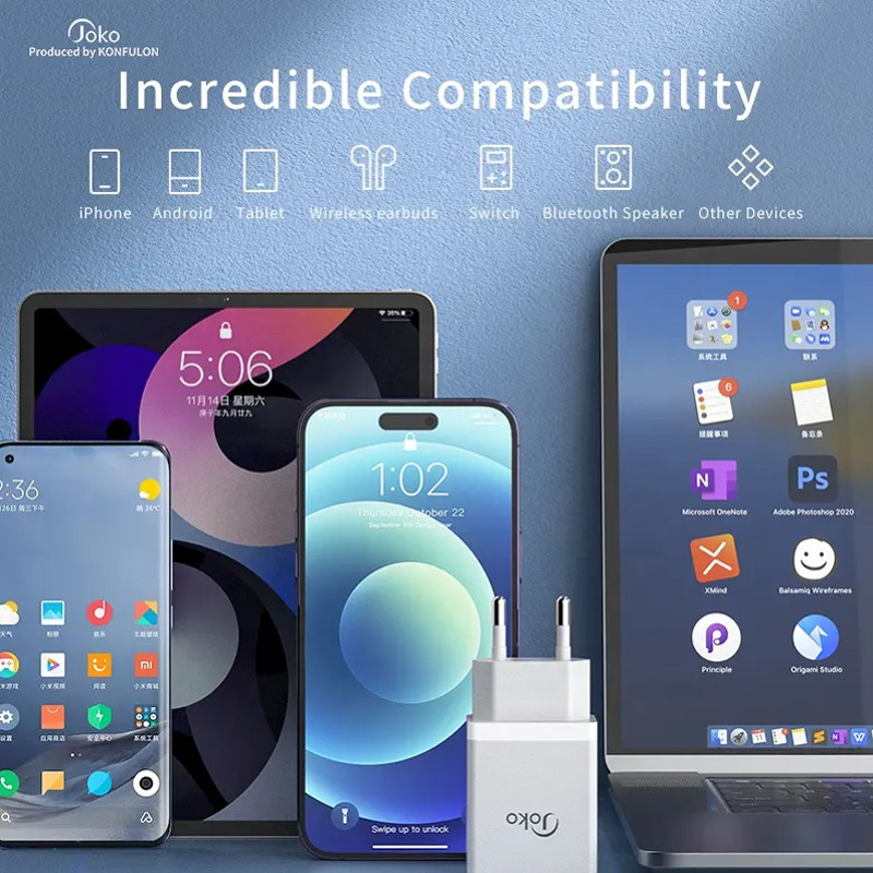 67b5485cf5faeed14cd31f6de308b271 Kucni punjac LDNIO A1204Q Quick Charge 3.0 USB 5V 2.4A sa type C kablom beli