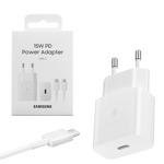 f77ae0834c1a4ad04d5aa0206a4187ae Samsung kucni punjac 15W Type C sa kablom beli (EP-T1510-XWE)