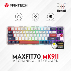 09745d394cd1bc0bec3111b872f78663 Tastatura Mehanicka Gaming Fantech MK911 RGB Vibe Maxfit 70 Epic Greyscale Wireless (Yellow switch)