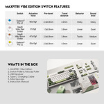 6c1f535033d6ec3cc0d0b6fbf1f704da Tastatura Mehanicka Gaming Fantech MK910 RGB Vibe Maxfit 81 Milky Matcha Wireless (Yellow switch)