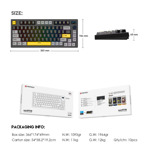 99b88a6fa27ae2ea65da58200518b12c Tastatura Mehanicka Gaming Fantech MK910 RGB Vibe Maxfit 81 Vibrant Utility Wireless (Yellow switch)