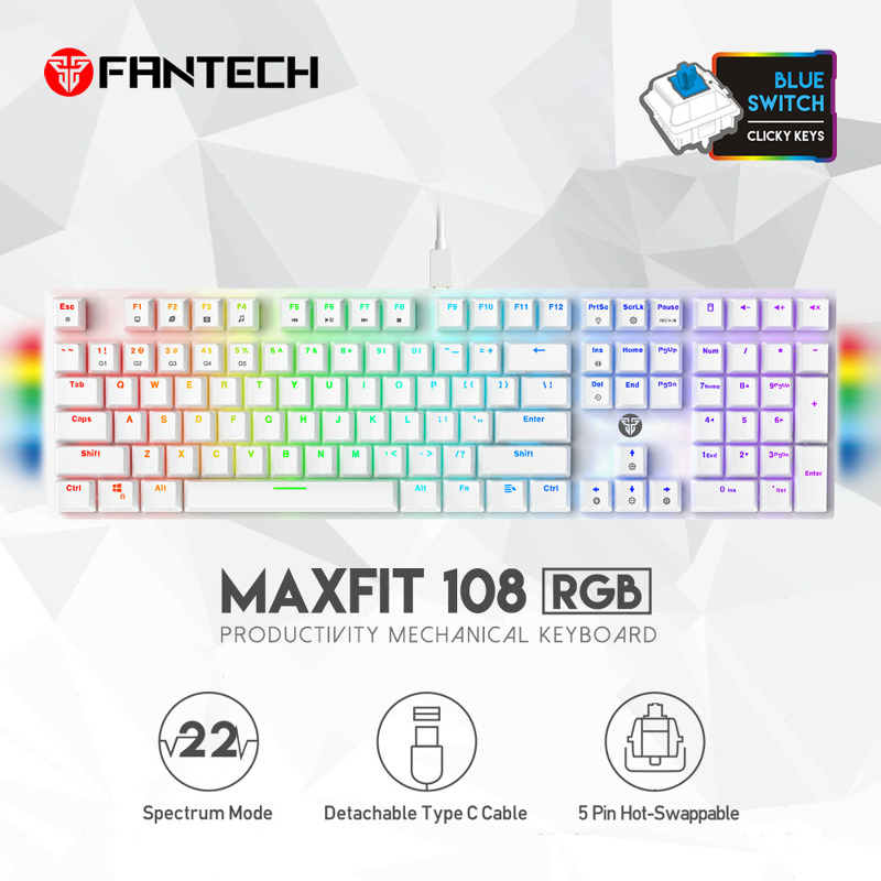 aa15252863572767ac45aa536bc77950 Tastatura Mehanicka Gaming Fantech MK856 RGB Maxfit 87 (Red switch) Mint Edition
