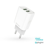2620b84828e42efae96ecc68ffcab6a6 Kucni punjac Pluginn PI-D47, 5V, 2.4A, 12W 2xUSB sa micro USB kablom beli CE