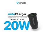 2ef8cf1cc653f060f5f162755a224433 Auto punjac Teracell Evolution TC-10 PD 20W, USB QC3.0 15W sa Type C kablom crni