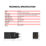 5a3ce9e8e0094c0e8a7fa9b33b6078b0 Kucni punjac Fantech CWG301 2xPD + QC 65W crni