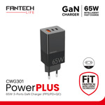 60690c138b6a47769da0620a3b27a41f Kucni punjac Fantech CWG301 2xPD + QC 65W crni