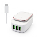 509c3db9f8389ec6e92a281ceb4cfc76 Kucni punjac LDNIO A3305 3xUSB 5V 3.4A sa micro USB kablom beli