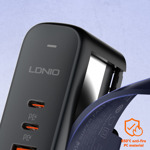 3ff42f5b3cd1e22e289ceda1014834fe Kucni punjac sa adapterima LDNIO Q366 GaN QC3.0, 2xPD3.0 PPS 65W sa Type C na Type C kablom crni