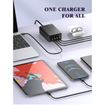 e8e5d0082dc4a0108131e42846e2234d Kucni punjac LDNIO A4808Q SUPER FAST PPS 65W 2xPD 2xUSB crni