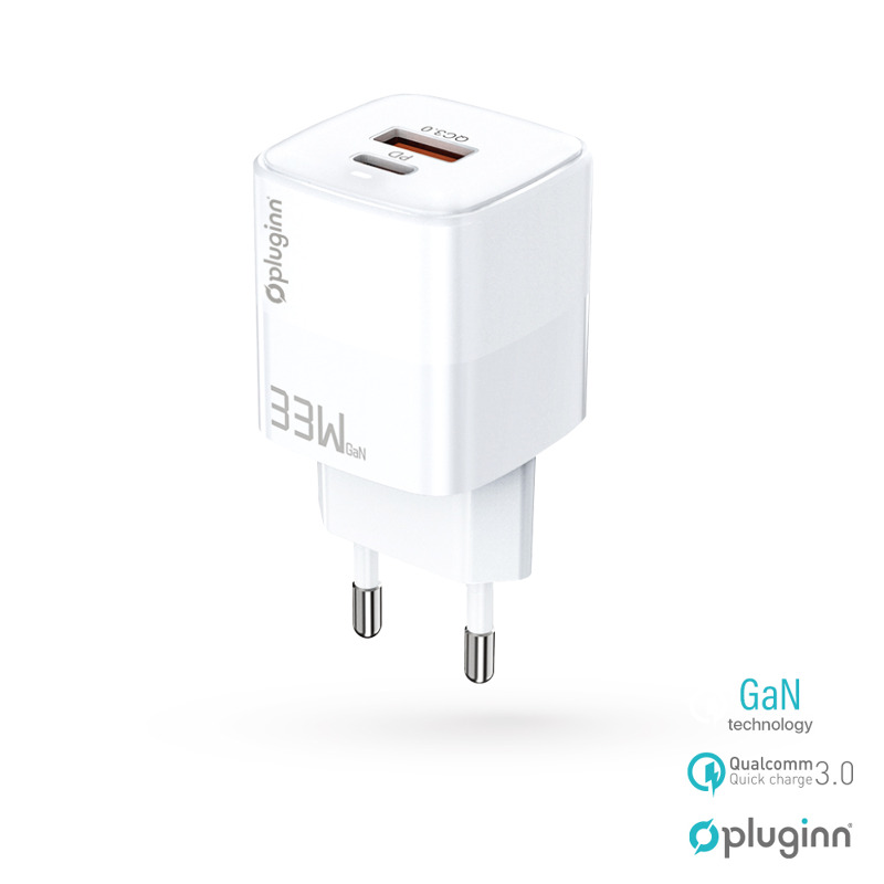 01390e6f77c7b111a1a90e9ee101d97f Kucni punjac Pluginn PI-D73, QC3.0 PD3.0, PPS, USB-PD 18W+20W, 38W (total) sa PD Type C kablom beli CE
