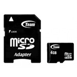 2d58f533d3dcb070b13d4d6a49a35a07 TeamGroup MICRO SDHC 4GB CLASS 10+SD Adapter TUSDH4GCL1003