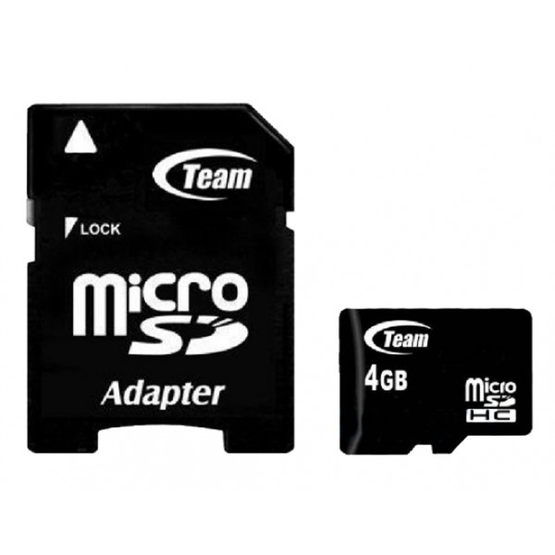 2d58f533d3dcb070b13d4d6a49a35a07 TeamGroup MICRO SDHC 4GB CLASS 10+SD Adapter TUSDH4GCL1003