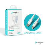 ecadbd3387d69c7ef961ba7d45a18079 Kucni punjac Pluginn PI-D73-25w, PD 3.0, PPS, 25W sa PD iPhone lightning kablom beli CE