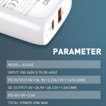 6dd7a698819b8a96684841809a3f2afa Kucni punjac LDNIO A2424C, PD 20W QC3.0 18W, sa IPhone lightning kablom beli