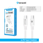 a9c4990057eeef14b5028391b182db2e Kucni punjac Teracell Evolution TC-15GP, QC 3.0, PD 3.0, 20W sa PD Type c kablom beli CE