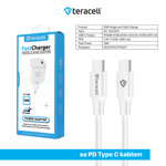 ade3278b9751769dbb3890034ad55245 Kucni punjac Teracell Evolution TC-16GP, GaN, PD 3.0, 33W sa PD Type c kablom beli CE