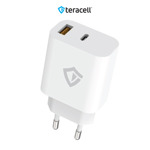 d5ad799a4b1403018c5e2cae5edf9f7b Kucni punjac Teracell Evolution TC-15GP, QC 3.0, PD 3.0, 20W sa PD iPhone lightning kablom beli CE