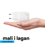 d626314b7ac1229552e3631752e78c23 Kucni punjac Teracell Evolution TC-17GP, GaN, PPS, PD 3.0, 67W sa PD iPhone lightning kablom beli CE