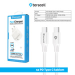 e75081f31ee5490cf739af28c2a64bb0 Kucni punjac Teracell Evolution TC-17GP, GaN, PPS, PD 3.0, 67W sa PD Type c kablom beli CE