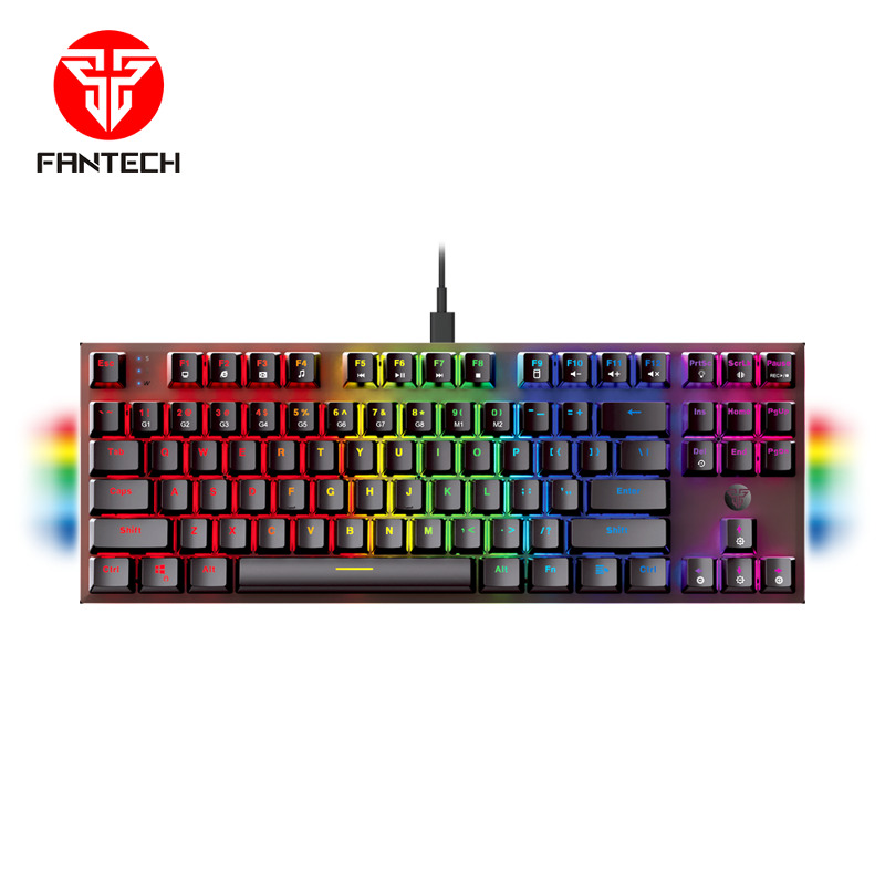 ce58b861dde119b4f152cdd929f9af3f Tastatura Mehanicka Gaming Fantech MK876 RGB Atom TKL siva (Blue switch)