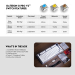 fe00f47165d881b0409becfe07193a2f Tastatura Mehanicka Gaming Fantech MK910 RGB PBT Maxfit81 Frost Wireless bela (yellow switch)