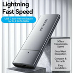 f67d9f3da9ba5af08e2a79167fad81b3 SSD Rack Vention KPEH0 M.2 NGFF USB-C 3.1 Aluminium