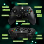 174a10e17a7e8f697cdcf0c7578693a2 Joypad WIFI kontroler za XBOX One, XBOX X series, PC Windows, PS 3 crni