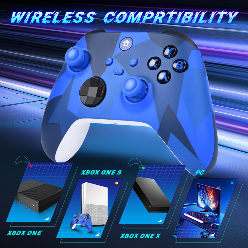 5928387e22c327b094e26088e943c800 Joypad WIFI kontroler za XBOX One, XBOX X series, PC Windows, PS 3 mermerno plava