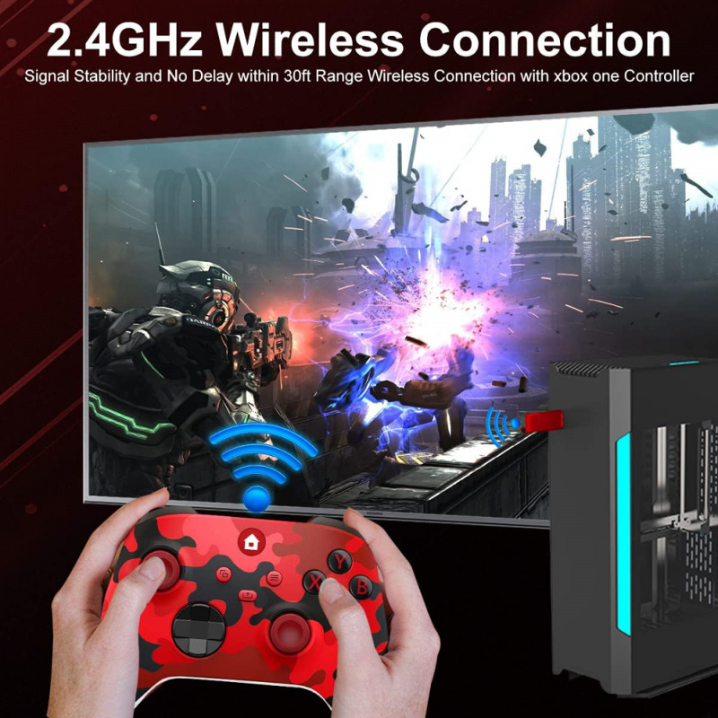 99b7de0d7e47b7137d527d192f81d09a Joypad WIFI kontroler za XBOX One, XBOX X series, PC Windows, PS 3 army crvena
