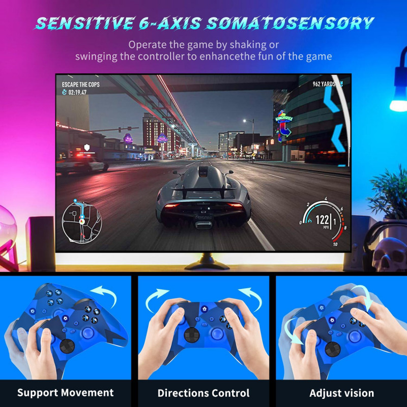 f2fe168faddf7f1bb35870bb85802307 Joypad WIFI kontroler za XBOX One, XBOX X series, PC Windows, PS 3 mermerno plava