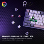 0e14fb50099a4888c64e577c93ec71d3 Tastatura Mehanicka Gaming Fantech MK913 RGB Atom PRO83 Wireless Mercury (blue switch)