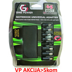 226e576c3a36327104c1905be336a104 NPA-AC7D **Gembird univerzalni laptop punjac AC 65W sa Tip-C + QC3.0 mob. brzi punjac 3A, auto(1640)