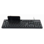36e3436ea1ccf40c05d7e813af3b7a81 KB-UM-108 Gembird Multimedijalna tastatura US layout black USB sa drzacem za telefon A