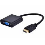 42b55569f4c1b3e61581b1167bf123e8 A-HDMI-VGA-06 ** Gembird HDMI to VGA + AUDIO adapter cable, single port (alt A-HDMI-VGA-03, 439)