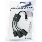 4dc5100f7a4895d8d14a415c876f90a7 UHB-OTG-02 Gembird OTG HUB 2xUSB na microUSB