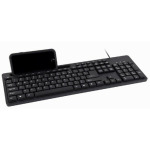 54a2ad98f1e5ac2fa5861d1daf7d6d50 KB-UM-108 Gembird Multimedijalna tastatura US layout black USB sa drzacem za telefon A
