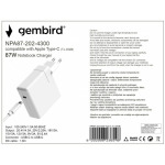 9ff2144bd68b76f493efa7a51cb03123 NPA87-202-4300 (TJ-354B Apple Type-C/USB-C) Gembird punjac za MacBook 87W-20,2V-4.3A, USB Type-C
