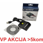 a08e906a5ad9dd05ba6ab2ed97982971 CRDR-CT400 ** Gembird Smart card reader USB 2.0 Citac za licne karte, saobracajne, bankarske (599)