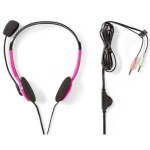 bc93f2038e236094fbdbf4a1fc1a1d13 CHST100PK Stereo slusalice sa mikrofonom 2x3,5mm Pink
