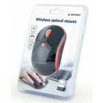 c1bbf86fa64f496bf6678910eced4ea8 MUSW-4B-03-R Gembird Bezicni mis 2,4GHz opticki USB 800-1600Dpi black/red 103mm